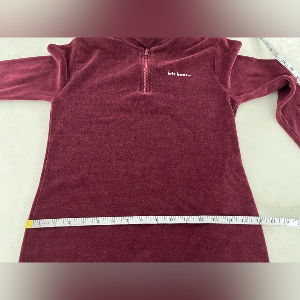 Urban Outfitters-ietsfrans/ Sweatshirt mini dress/ Quarter zip/ Size US M - Picture 11 of 12